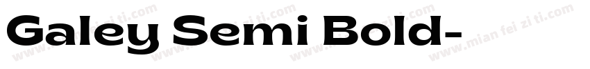 Galey Semi Bold字体转换